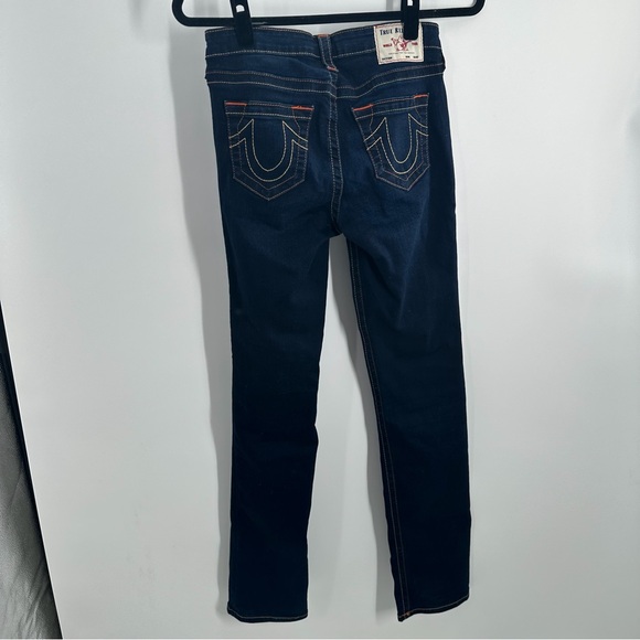 True Religion Billie Mid Rise Straight Dark Wash Jeans - Picture 5 of 9